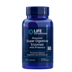 Enzymy - Enhanced Super Digestive Enzymes with Probiotics LifeExtension (60